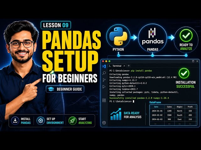 Pandas Tutorial for Beginners: Install & Setup Python for Data Analysis (Step-by-Step)