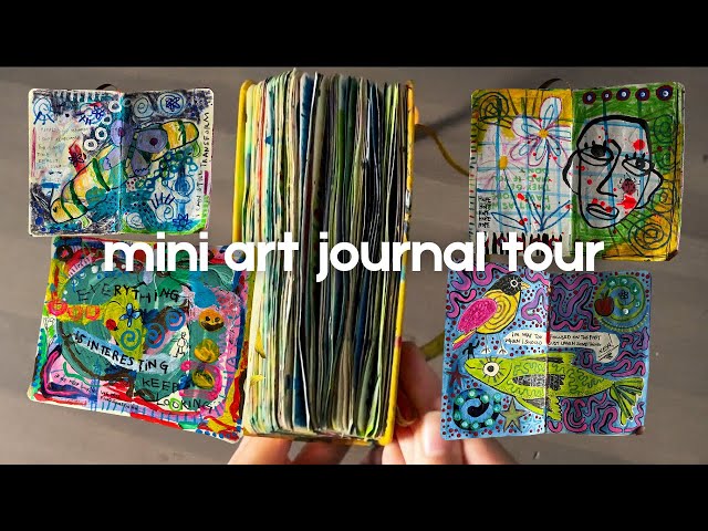 MINI ART JOURNAL TOUR! || amandaswork || talens art creation sketchbook
