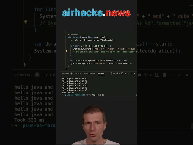Is String.formatted Faster Than "+"? #java #shorts