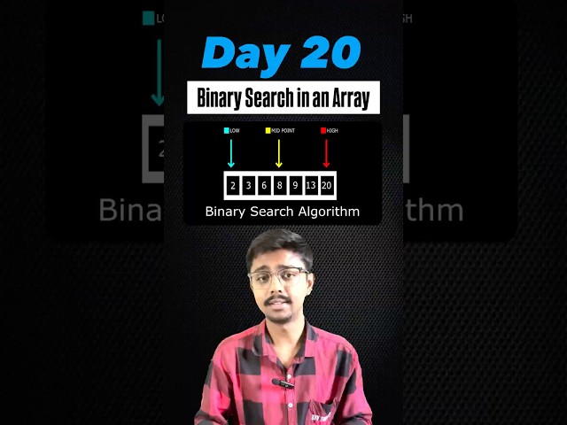 Binary Search in an Array || Find Any Element in Seconds ⚡ | Binary Search