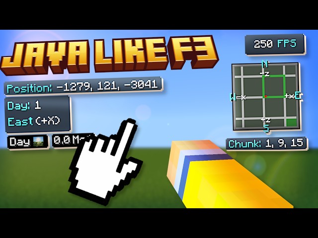 Java Like DEBUG Screen for Minecraft Bedrock - Best DEBUG Screen Resource pack