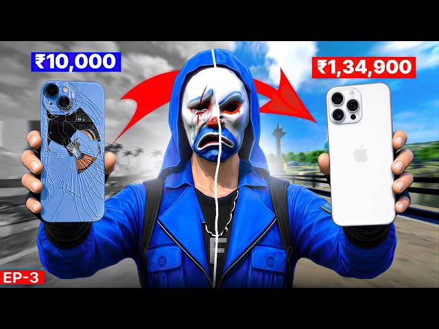 Broken iPhone To iPhone 16 Pro Max! 😱🔥 By Playing Solo Tournament 🏆 | EP-3 | Free Fire Max