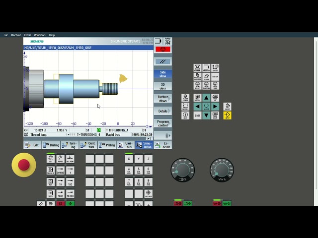 SinuTrain for SINUMERIK Operate   DEMO Lathe 840D -QUIZ SHOPTURN-