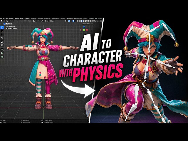 From AI to PHYSIC 3D Character — Cloth & Bone Physics UE 5 Tutorial