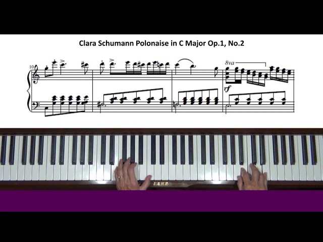 Clara Schumann Polonaise in C Major Op. 1, No. 2 Piano Tutorial