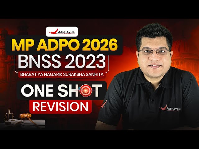 MP APDO Exam 2026: BNSS 2023 in One Shot | Bharatiya Nagarik Suraksha Sanhita, 2023 | By Nitesh Sir
