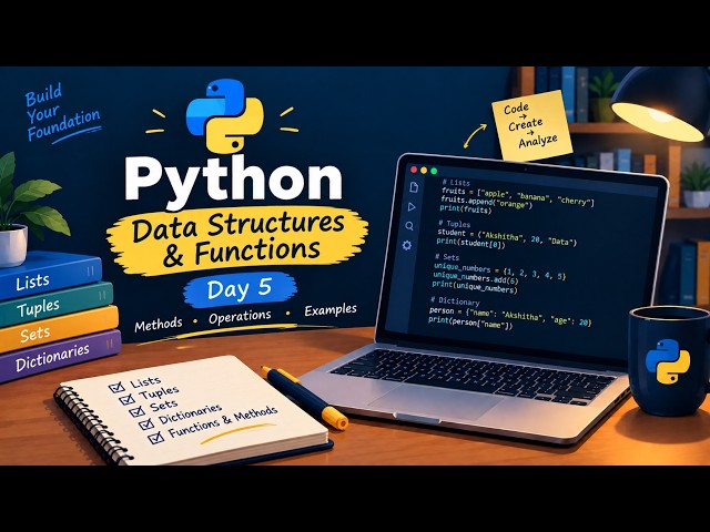 Data Structures in Python – Data Analytics Bootcamp | Lists, Tuples, Sets & Dictionaries.