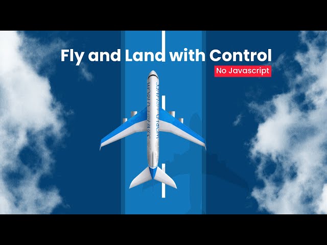 Flying and Landing Airplane Using Html & CSS | How to Make Animated Website using CSS