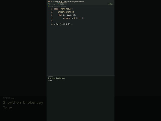 @staticmethod vs @classmethod Explained Simply! 💡 #shorts #python