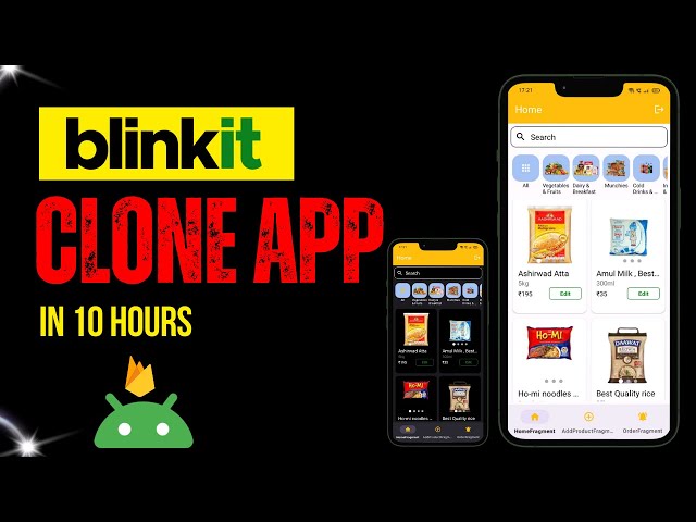 Blinkit Clone App | User and Admin app | Kotlin, MVVM, Firebase ,Phonepay,Retrofit,Coroutines,Flows|