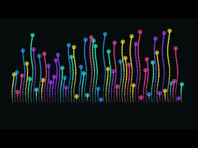 Visualizing Merge Sort with Fluid Neon Particles