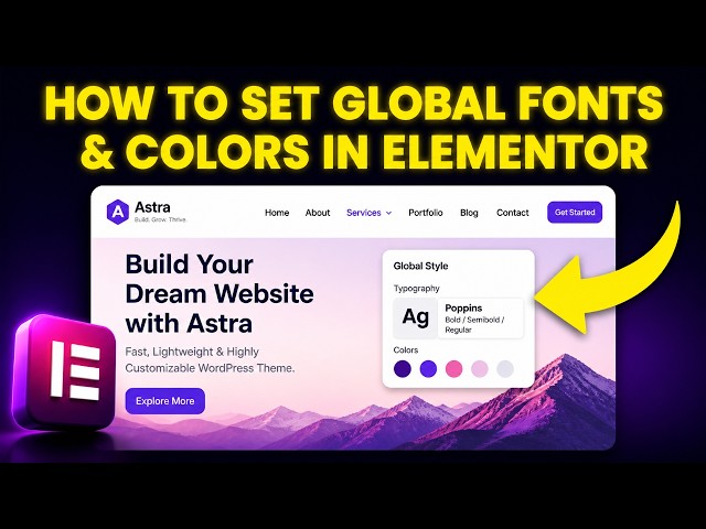 How to Set Global Fonts & Colors in Elementor (Step-by-Step)