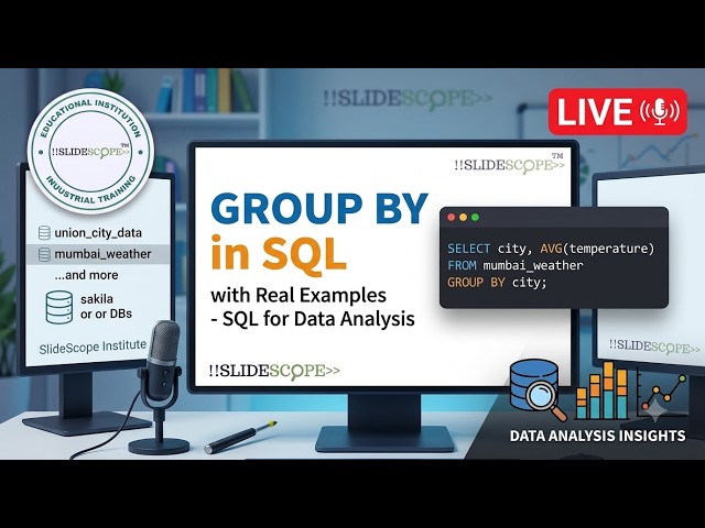 Group By in SQL with real examples - SQL for Data Analysis - Live Tutorial Class