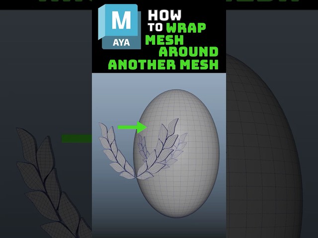 How to wrap one object around another in Maya #maya3d #modeling3d #tutorial #3dcourse