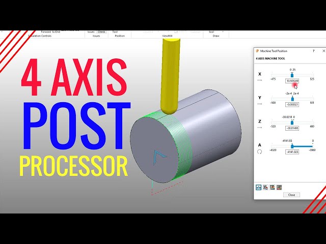 PowerMill 4 Axis Post Processor & Rotary Finishing Toolpath Building