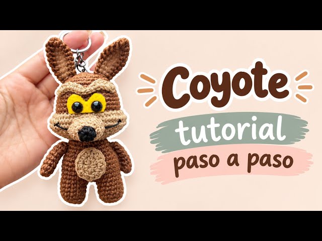 Wile E. Coyote Looney Tunes Crochet Keychain Tutorial 🎀 Easy Amigurumi for Beginners