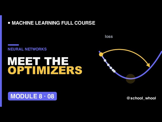 M8L8: Neural Network Optimizers Explained Visually | Machine Learning free course #ai #datascience