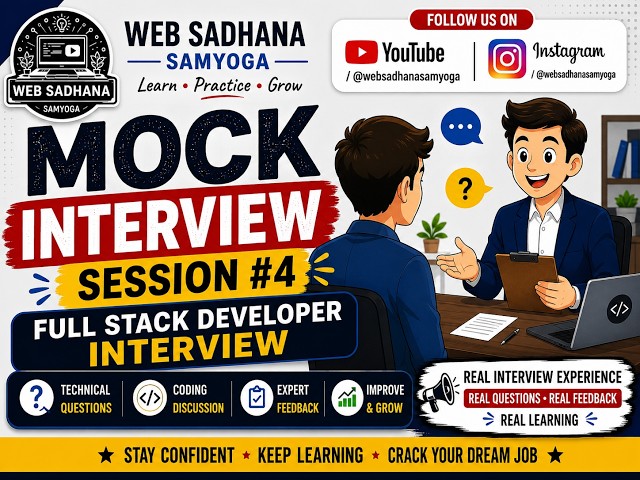 Mock Interview Session #4 | Full Stack Developer Interview | Technical, Managerial & HR Discussion