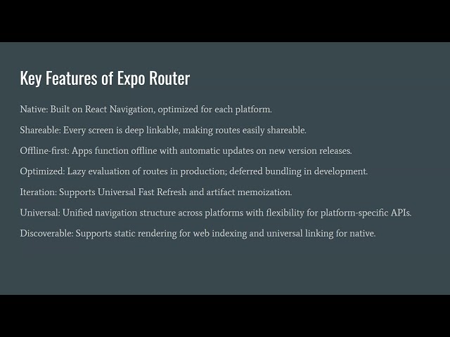 Introduction to Expo Router for React Native and Web Applications