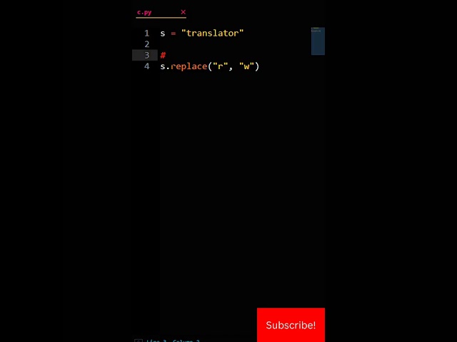 How To Replace A Character In A String In Python #python