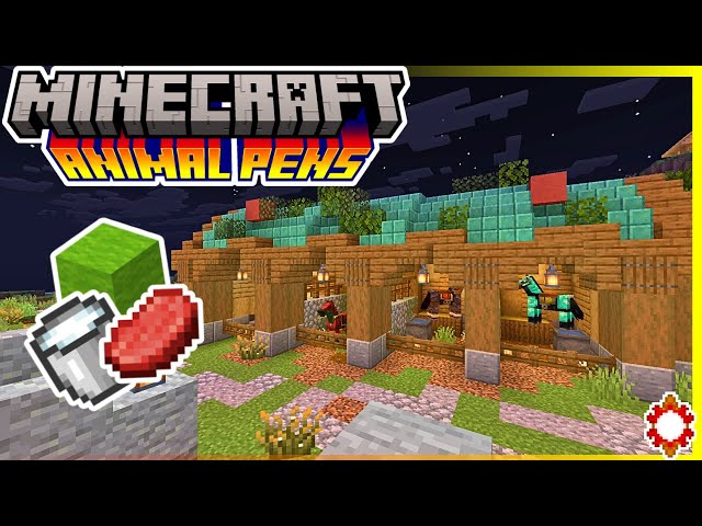 EASY ANIMAL PENS! | Minecraft How to Build Animal Pens and Stables Tutorial