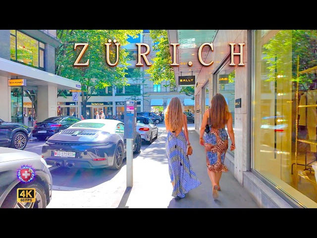ZÜRICH SCHWEIZ ✨ Erkunden Sie das Stadtzentrum / Bahnhofstrasse & See 4K Flohmarkt / ASMR