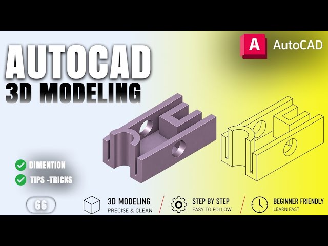 AUTOCAD 3D basic modeling for  mechanical practice work #66 #autocad #rkmahato  #rkmahato_07 