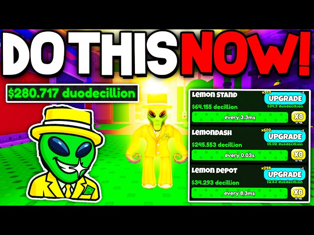 Sell Lemons Guide! (Best Progression, Sewer & UFO Key, Secrets & MORE) Roblox