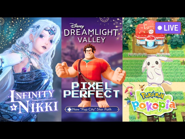 🌱 All-Night Cozy Games Stream | Infinity Nikki 2.8, Pokopia DLC & Dreamlight Valley