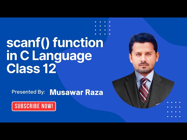 Mastering the scanf Function in C Programming – Explained with Example | 2nd year computer  ICS