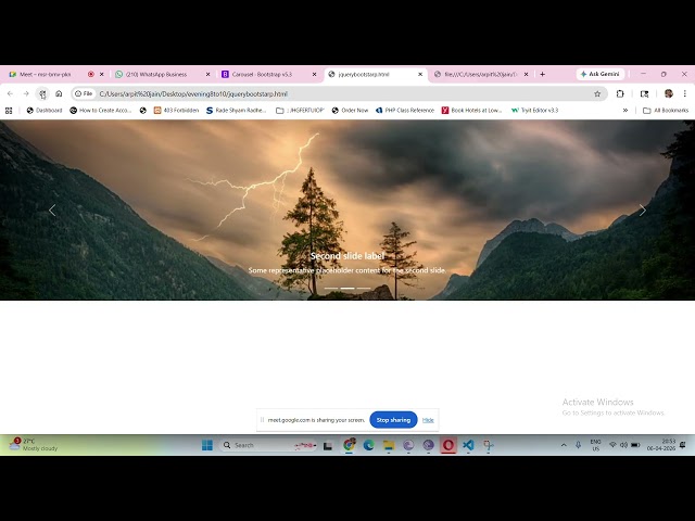 jQuery 4 with Bootstrap 1 Class 27 ( 6 April 2026 )