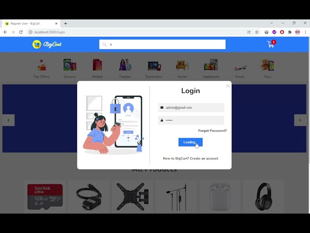 BigCart - Full Stack Ecommerce Application