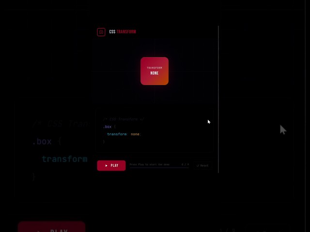Nobody taught CSS Transform like this before 🤯 #css #javascript #uidesign #webdesign #anthropic