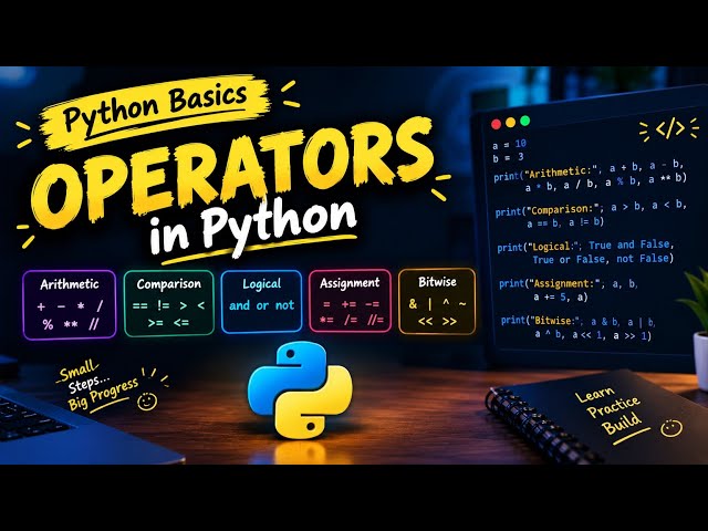 Python Operators in One Shot ⚡ | Arithmetic, Comparison & Logical Operators