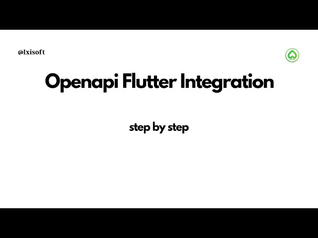 Flutter & RESTful APIs: Master OpenAPI Integration (Step-by-Step Guide)