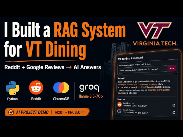 Building a RAG System for Virginia Tech Dining | AI Project Demo