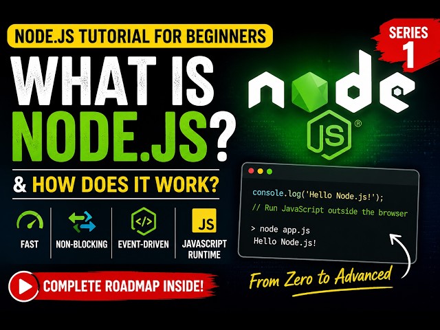 What is Node.js? How Node.js Actually Works | Node.js Tutorial for Beginners
