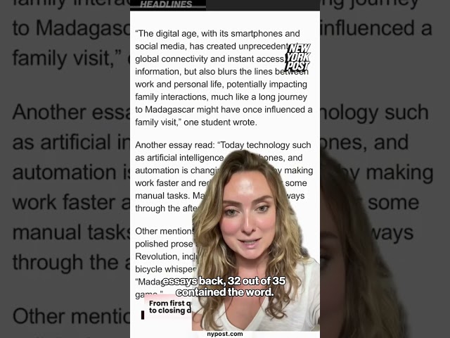 College professor busted 32 out of 35 students using AI on a final #shorts