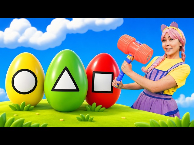 Learn Shapes with Surprise Eggs 🥚 | Nursery Rhymes TigiBoo