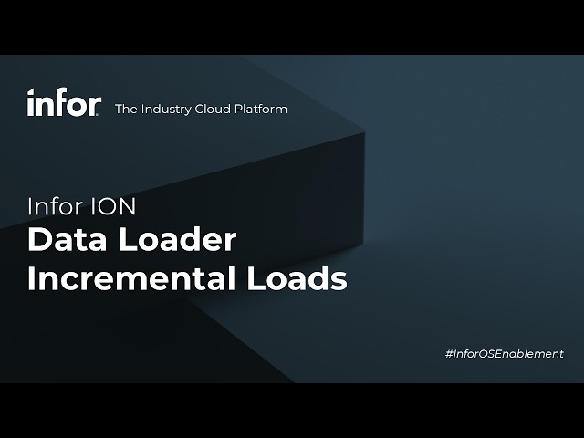 Infor Data Loader: Cargas incrementales