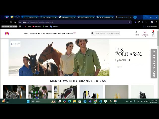 🚀 Myntra Clone with Source Code | Complete Web Development Project | HTML, CSS, JavaScript