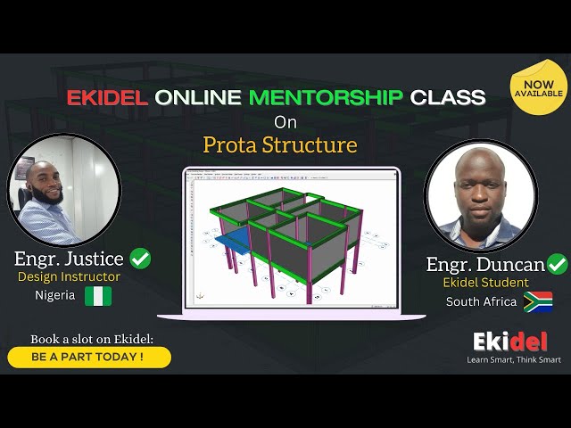 Full TRAINING MENTORSHIP CLASS ON BUILDING STRUCTURAL DESIGN in Protastructure