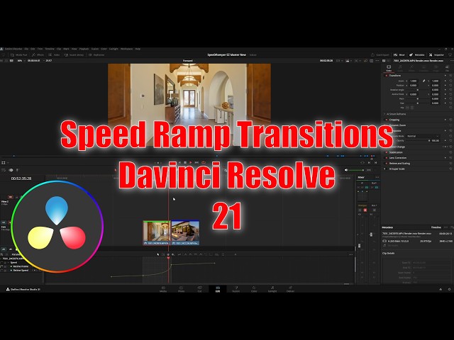 NEW Speed Ramp Transitions in Davinci Resolve 21...no Fusion!