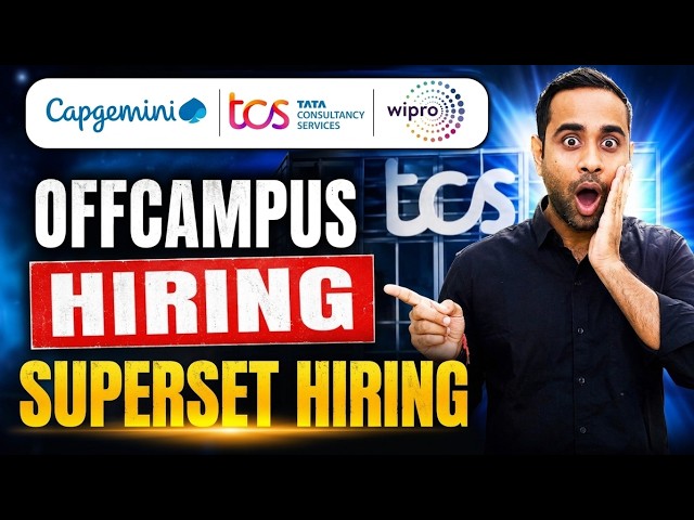 TCS, Capgemini & Wipro Hiring | Superset offcampus Hiring