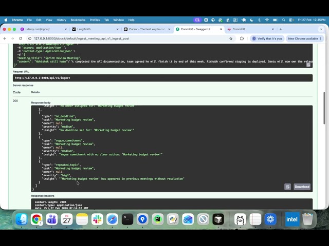 CommitIQ — AI System That Reasons Across Meetings (FastAPI + LangChain + ChromaDB)
