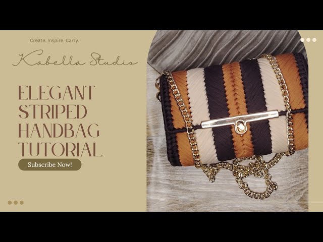 How to make an awesome striped handbag- easy tutorial step by step. 