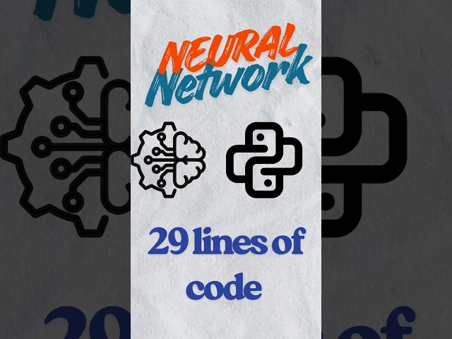 Neural Network in just 29 lines of python code 😲😯 #python