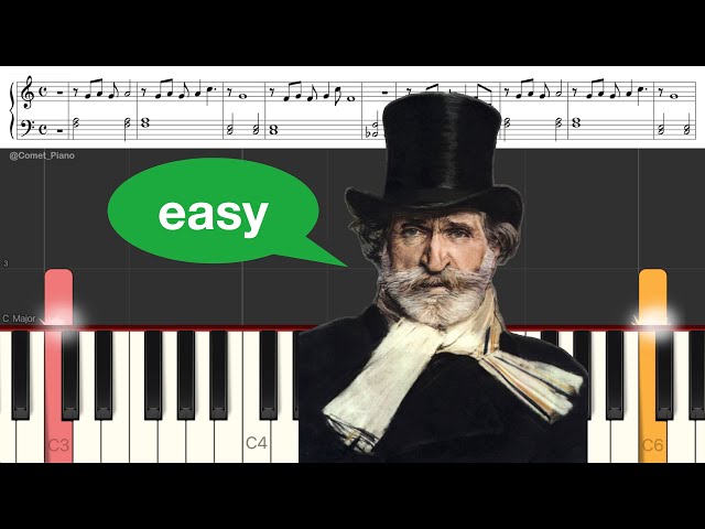 La Traviata - Libiamo ne' lieti calici (Brindisi) - Giuseppe Verdi | EASY Piano Tutorial+SHEET MUSIC