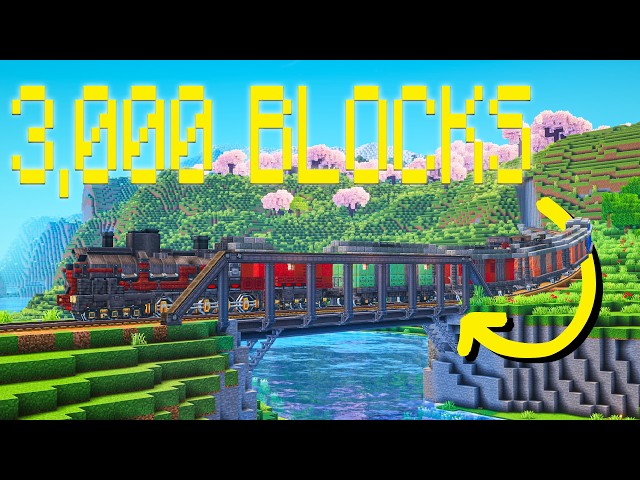 I Built a 3000+ BLOCK Train Track in Minecraft Create Mod