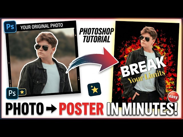 Turn Any Photo Into a Professional Poster in Photoshop | Easy Poster Design Tutoria